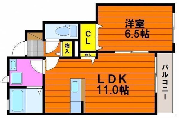 ウッディバード平野の物件間取画像